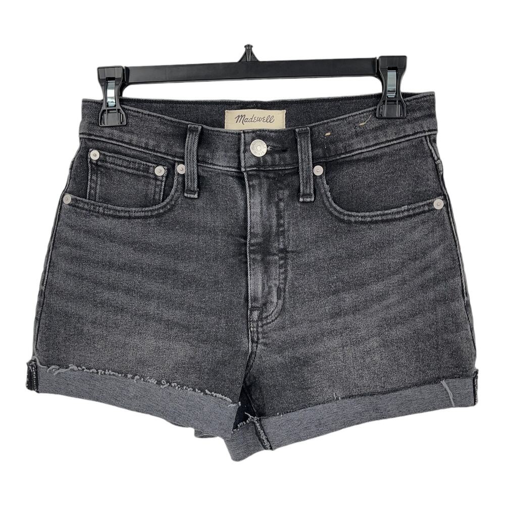Madewell shorts high rise denim black size 24